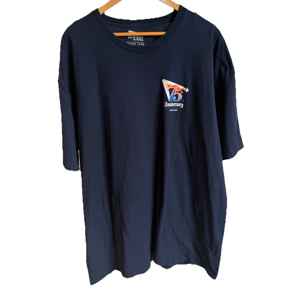 IN-N-OUT Burger 75th Anniversary Graphic Navy Blue Men's XXXL / 3XL T-Shirt